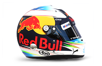 Casque de Daniel Ricciardo