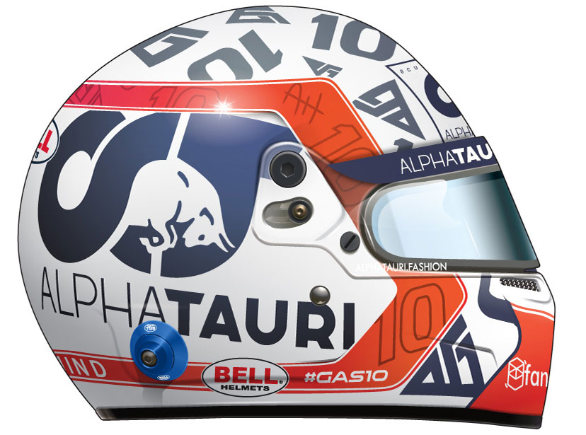 Casque de Pierre Gasly