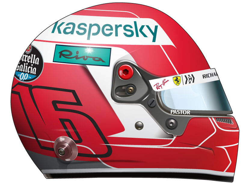 Casque de Charles Leclerc