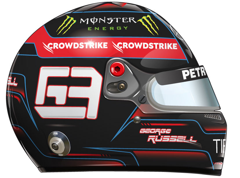 Casque de George Russell
