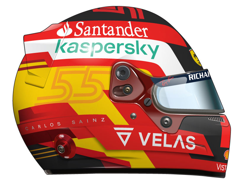 Casque de Carlos Sainz